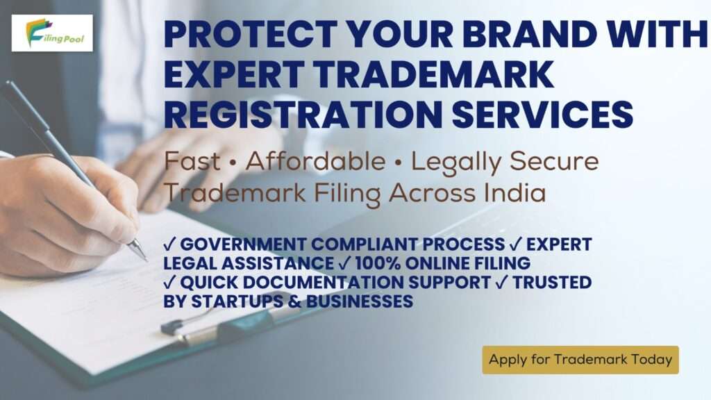 Professional trademark registration services in India by FilingPool helping businesses protect brand names, logos, slogans, and intellectual property with expert legal support.
