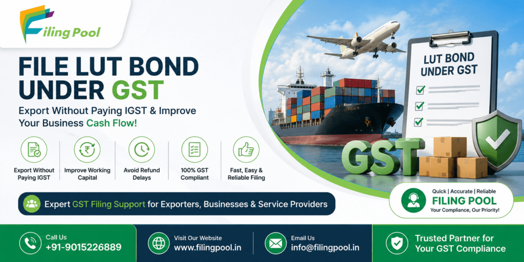 ✔ Export goods and services without paying IGST ✔ Improve working capital management ✔ Avoid lengthy GST refund procedures ✔ Reduce compliance burden ✔ Faster export transactions ✔ Better cash flow for business growth